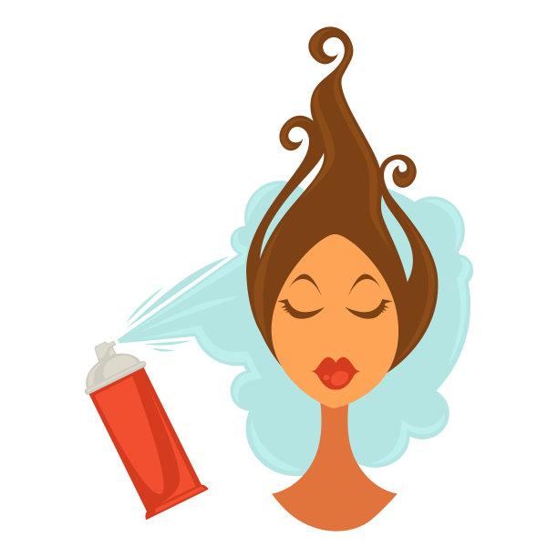 女人喷发胶图片下载