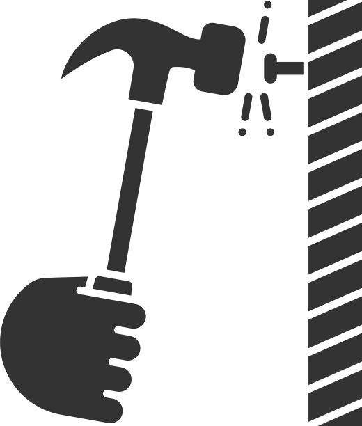 手锤钉字形图标图片下载