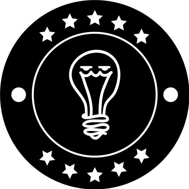 灯泡灯光创意印章图片下载