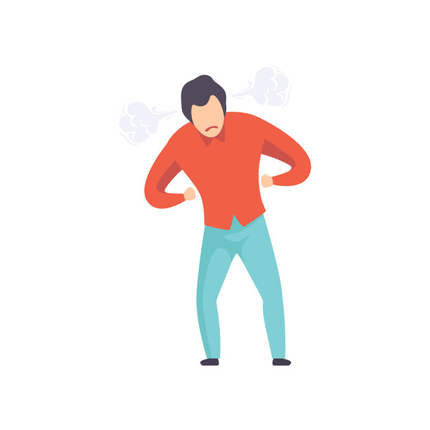 怒不可遏的年轻人，耳朵里吹着蒸汽图片下载