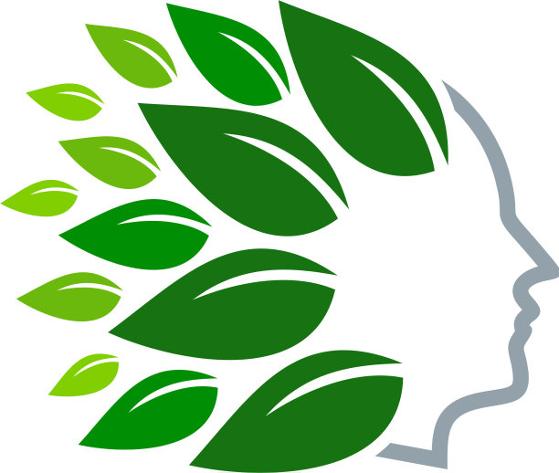 生态人头标志图标设计图片下载