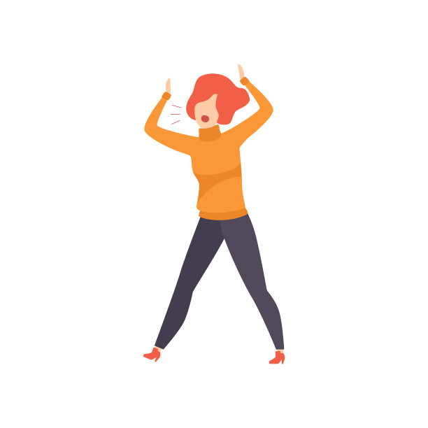 穿着随便的女人在愤怒中大叫图片下载