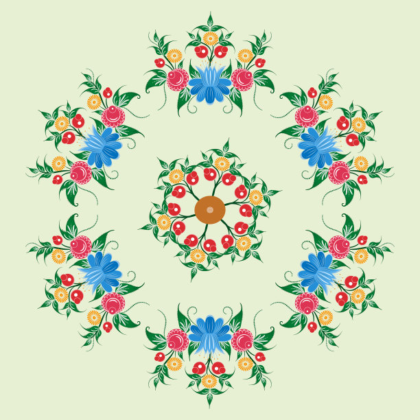 俄罗斯民族用的圆形装饰品图片下载