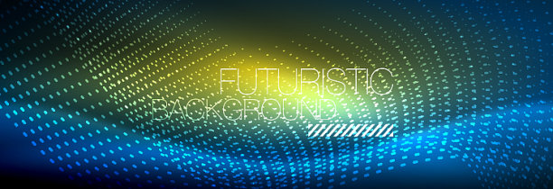 发光抽象波对黑暗闪亮的运动魔术图片下载