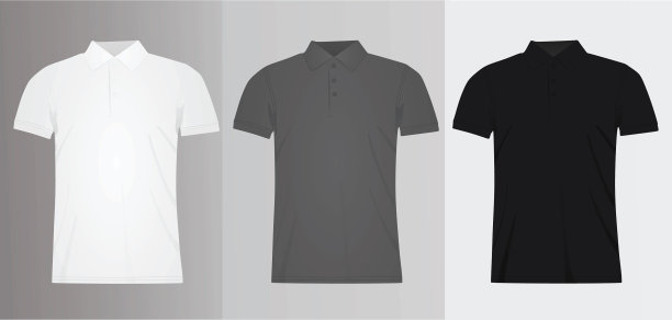 男子马球t恤模板图片下载