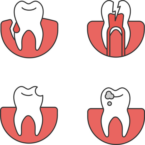 牙科颜色图标设置图片下载