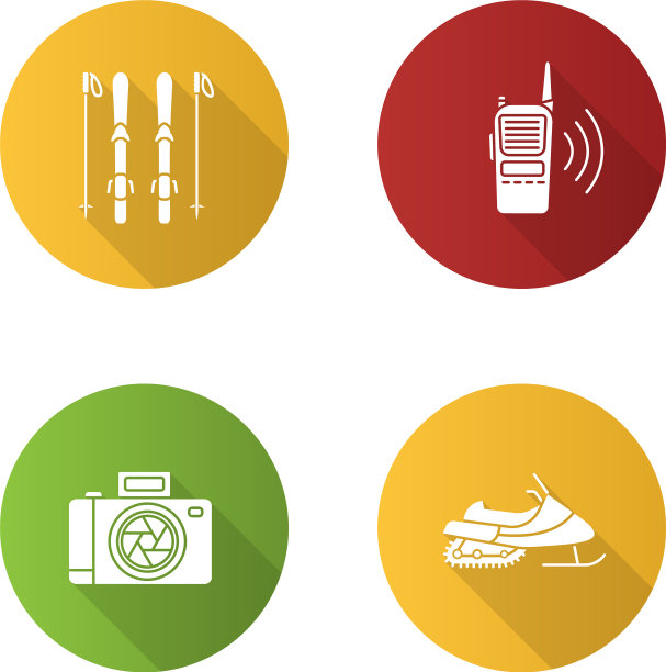 冬季活动平面设计长影字形图片下载