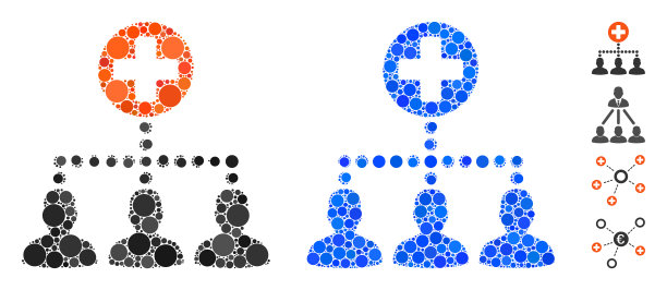 医疗客户端链接组成图标球体图片下载