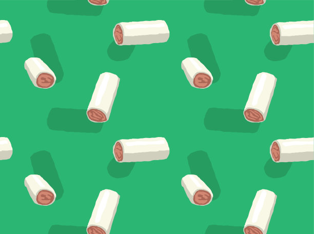 面卷点心矢量无缝背景墙纸01图片下载