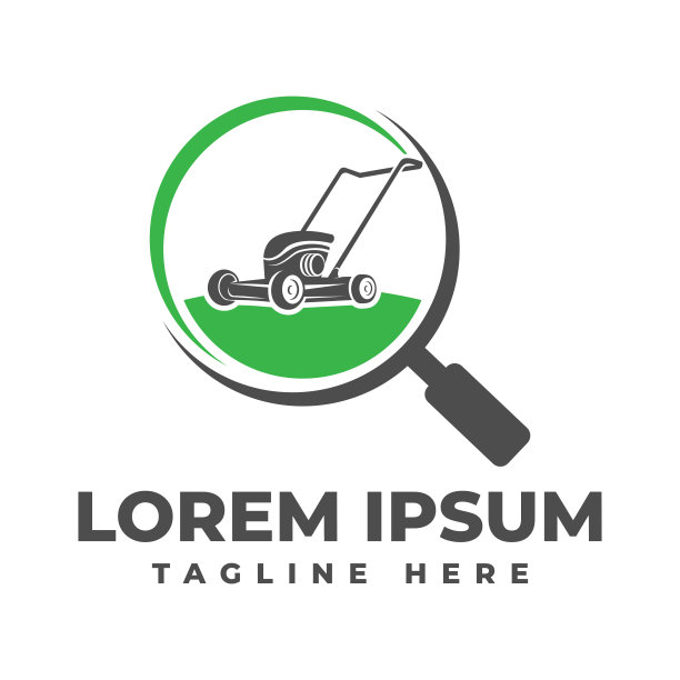 搜索割草机服务矢量图标插图图片下载