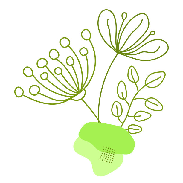 抽象花卉图形设计。时尚创意手绘绿叶和几何。现代植物矢量插画标志设计，婚礼邀请，花卉卡片，印刷品。图片下载