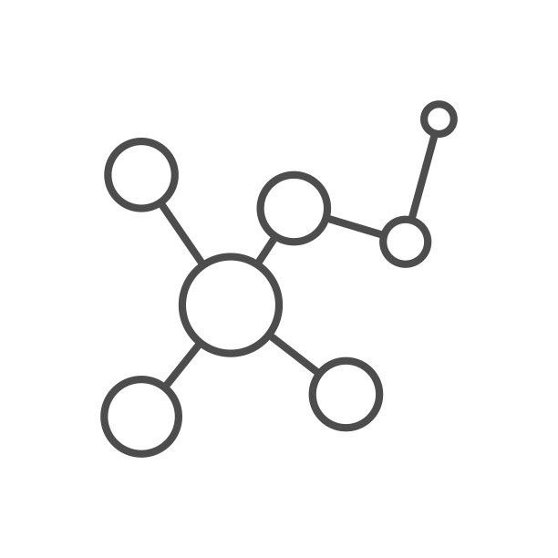 分子相关矢量细线图标。图片下载