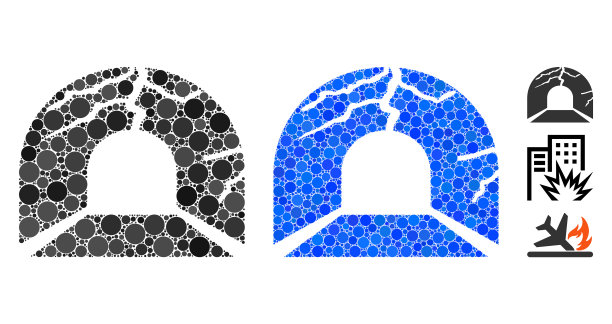损坏的隧道合成图标球体项目图片下载