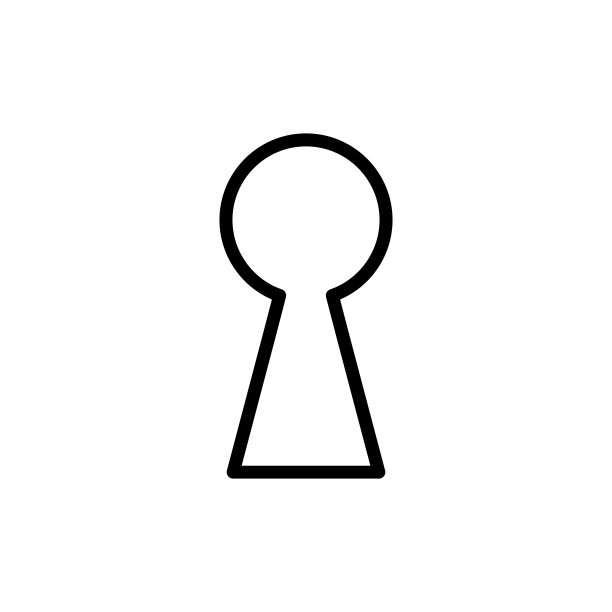 钥匙孔图标矢量插图图片下载