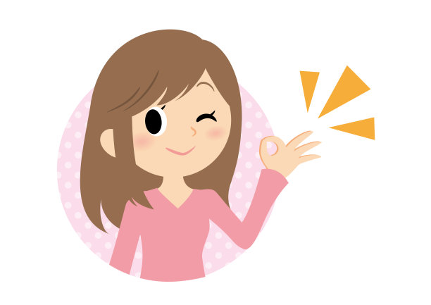 女人的表达和情感，illust意味着OK和good图片下载