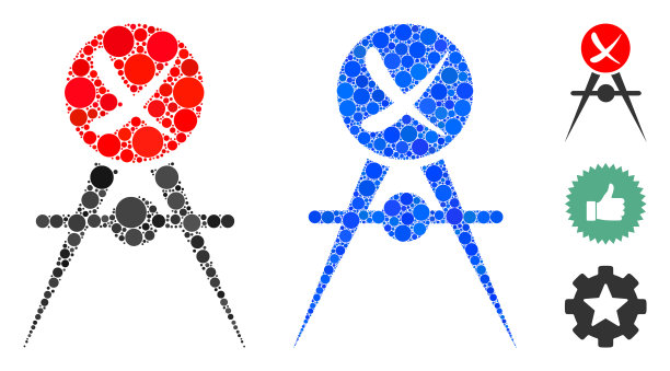 质量控制失败马赛克图标圆点图片下载