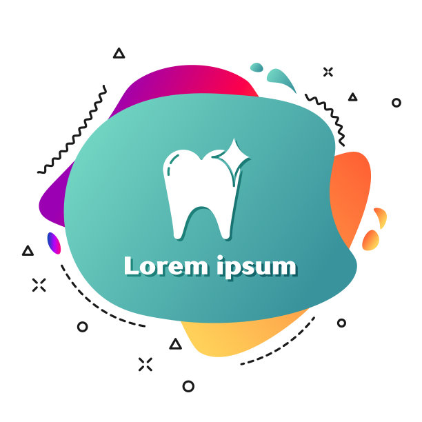 白牙美白概念图标孤立上图片下载