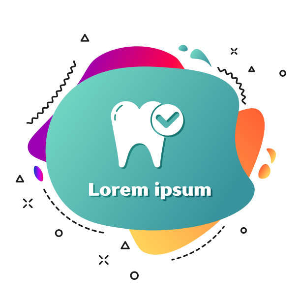 白牙美白概念图标孤立上图片下载