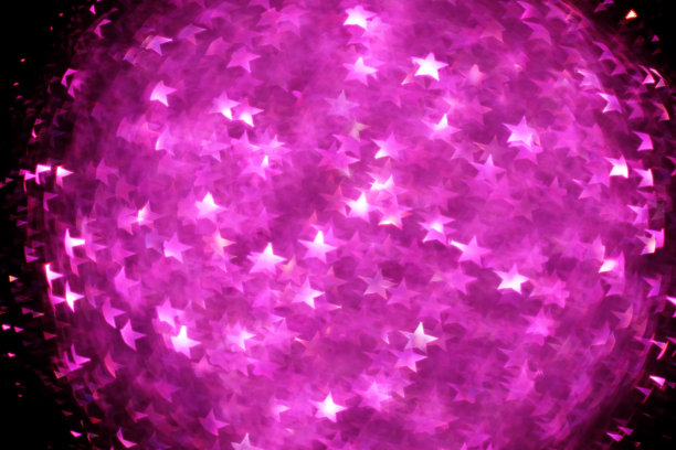 粉色星形抽象背景和散景图片下载