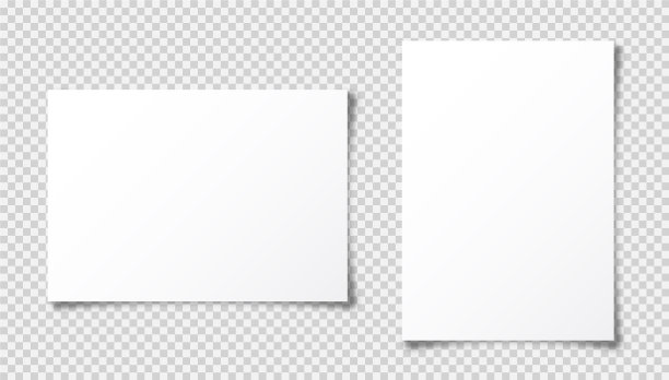 真实的空白纸与阴影在a4图片下载