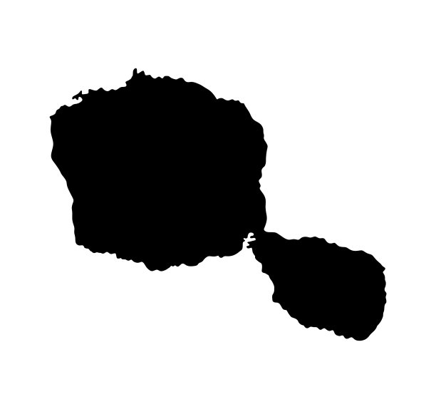 塔希提岛地图轮廓孤立在白色图片下载