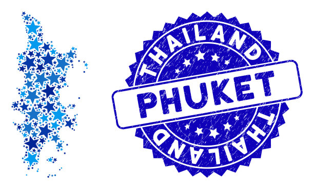 蓝星普吉岛地图组成和纹理图片下载