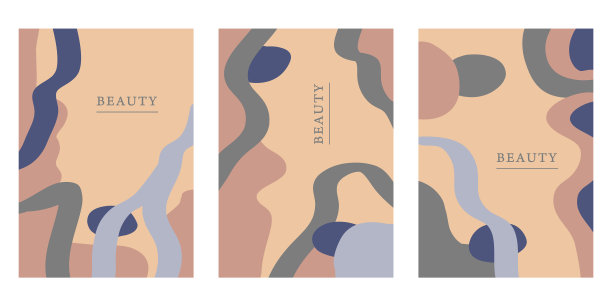 抽象时尚蜡笔通用艺术模板图片下载