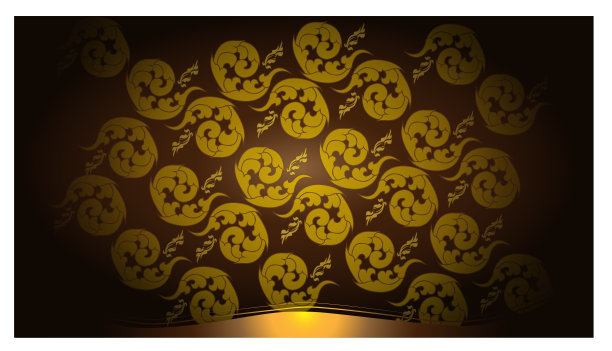 背景优雅，泰国图案创意金现代。图片下载