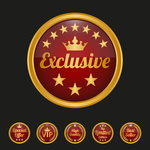 独家质量标签黑色背景图片下载