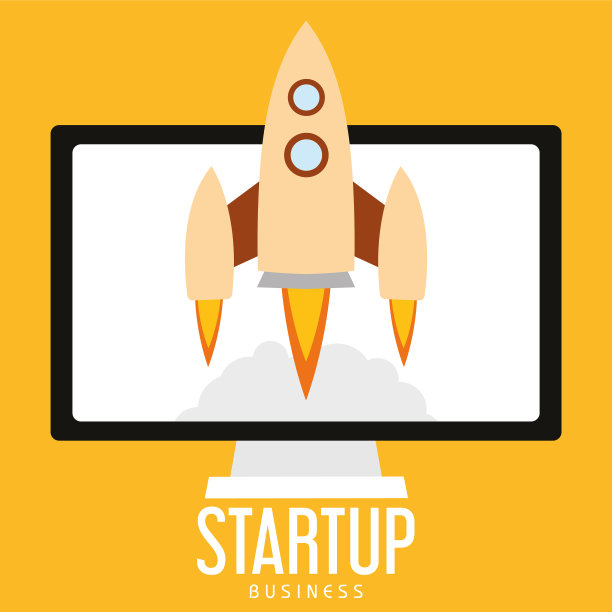 带有火箭的创业海报图片下载