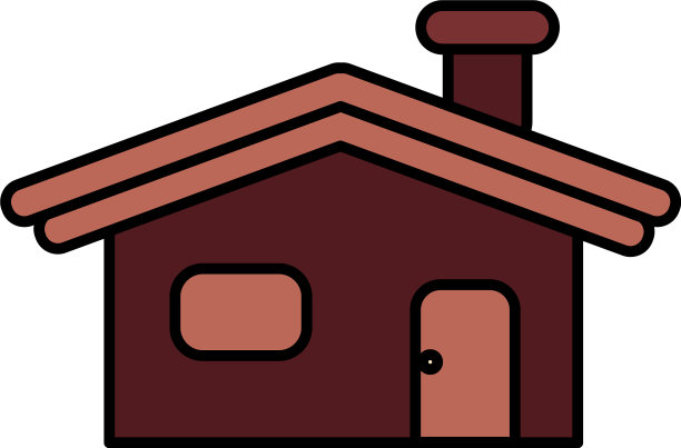 白色背景上的木屋图片下载