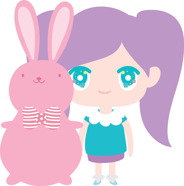 小朋友可爱，小女孩动漫卡通可爱图片下载