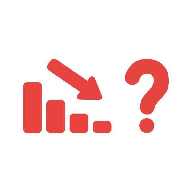 图标与销售概念柱状图一起向下移动图片下载