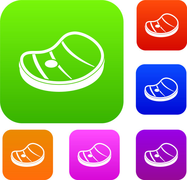 牛排的肉集颜色图片下载