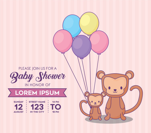 婴儿淋浴设计图片下载