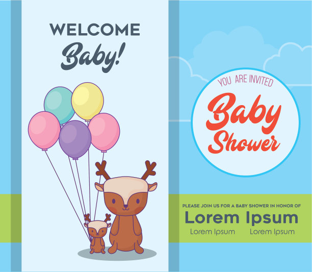 婴儿淋浴设计图片下载