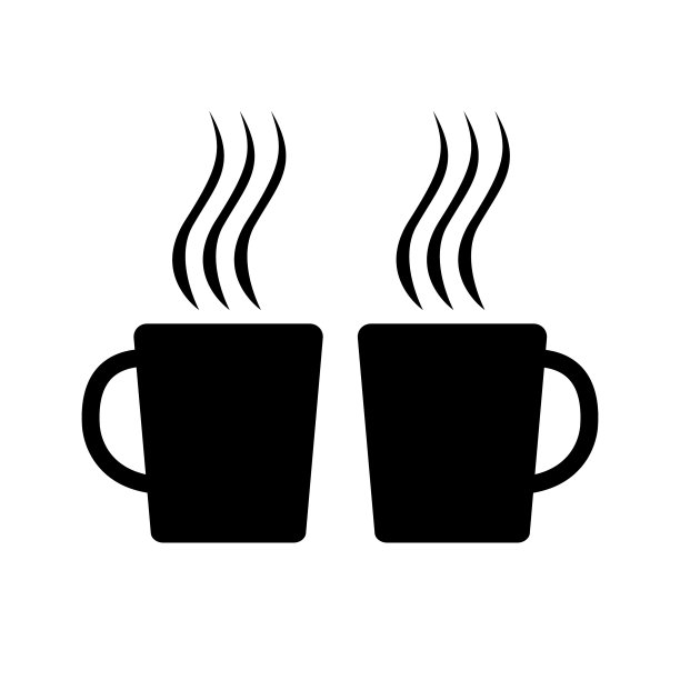 两个黑色的茶杯图片下载