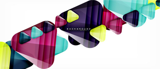 玻璃三角形现代几何构成图片下载