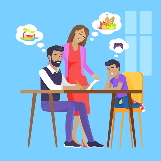 家庭会议在方桌上举行图片下载