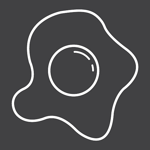 炒鸡蛋线图标食品和饮料煎蛋卷图片下载