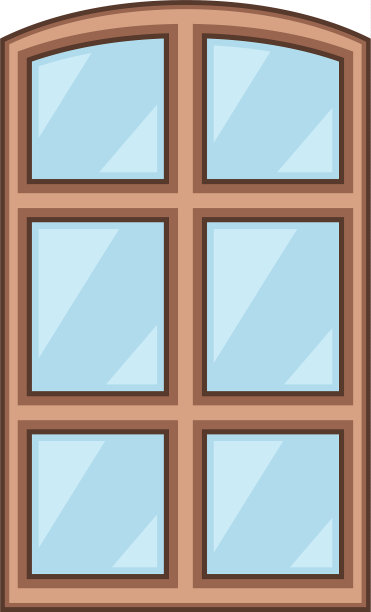 木窗框图标卡通风格图片下载