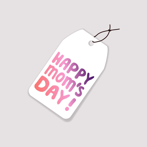 标签模板与母亲节手写字母文本图片下载