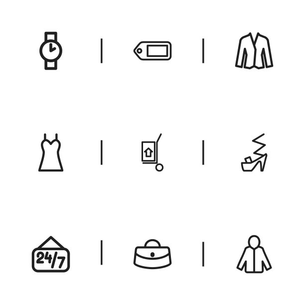 一套9可编辑的业务图标包括符号图片下载