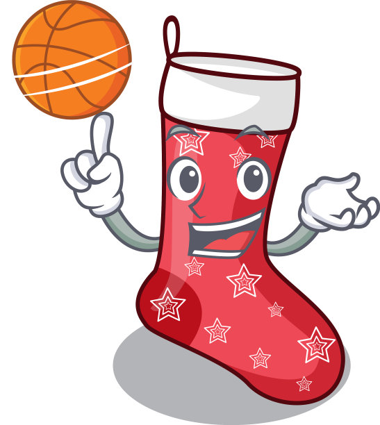 用篮球人物的圣诞袜图片下载