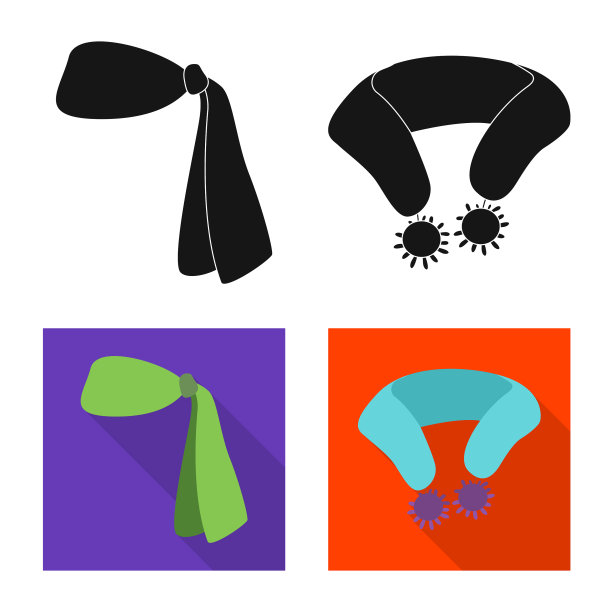 围巾和披肩标志套的设计图片下载