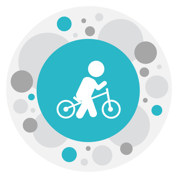 车轮上的婴儿符号图标图片下载