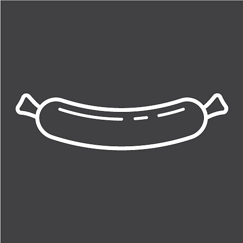 香肠线的标志食品和饮料法兰克福香肠图片下载