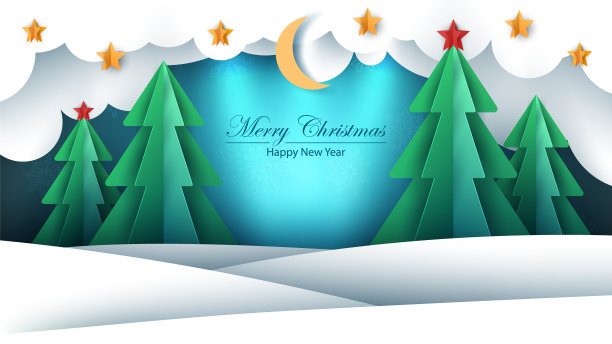 卡通纸新年圣诞快乐图片下载