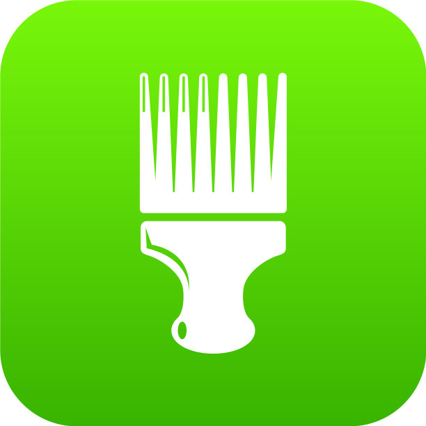 理发修复梳图标绿色图片下载