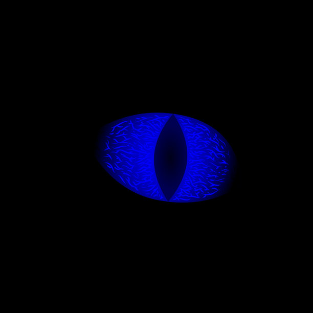 在黑色背景上发光的动物的蓝色眼睛图片下载